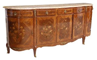 FRENCH LOUIS XV STYLE MARQUETRY SIDEBOARD
