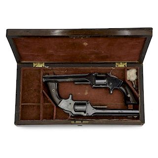 Cased Set of Smith & Wesson Model No. 2, Old Model Revolvers