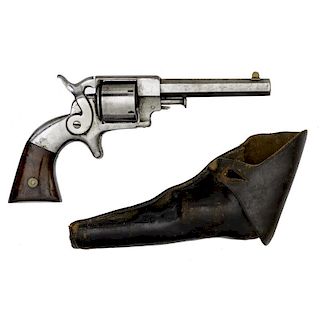 Allen & Wheelock Second Model .32 Sidehammer Rimfire Revolver With Holster