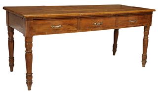 FRENCH PROVINCIAL FARMHOUSE PINE EXTENSION TABLE