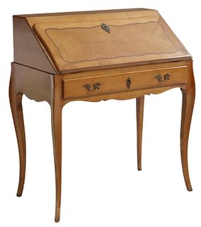 FRENCH LOUIS XV STYLE FRUITWOOD SLANT FRONT DESK