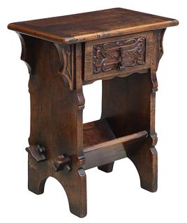 SPANISH BAROQUE STYLE CARVED OAK NIGHTSTAND