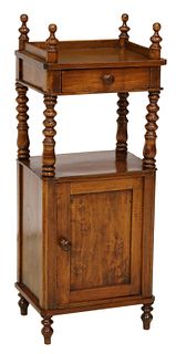 FRENCH FRUITWOOD BEDSIDE CABINET