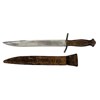 Civil War Fighting Knife Identified to J.Q.A. Nutting, 53rd Massachusetts Infantry