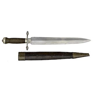 Massive Spear Point Bowie Knife by Hassam Brothers, Boston