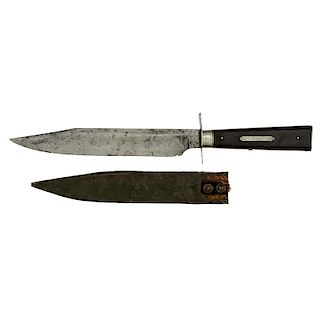 Bowie Knife in Tin Scabbard by Alfred Hunter
