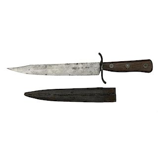 American Bowie Knife With Patriotic Motto and Motif