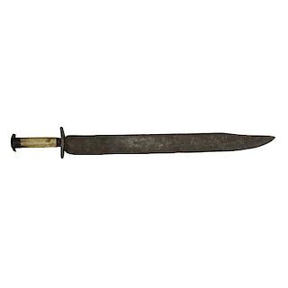 Large Blacksmith-Made, Confederate Bowie Knife Captured by A.M. Garner