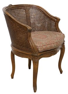FRENCH LOUIS XV STYLE DOUBLE-CANED BERGERE