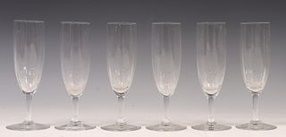 (6) BACCARAT 'MONTAIGNE' CRYSTAL CHAMPAGNE FLUTES