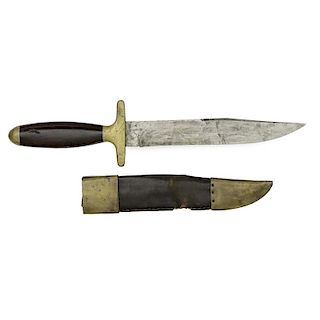 American Bowie Knife Possibly By S. A. Walker of Bennington, Vermont