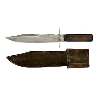 Clipped Point Bowie Knife by G.E. Higgins, Syracuse