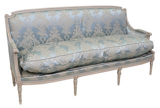 FRENCH LOUIS XVI STYLE UPHOLSTERED SETTEE