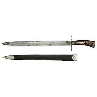 Early British Bowie Knife by J. Hinchliff