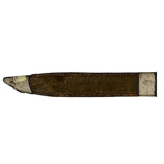 Bowie Knife Scabbard Inscribed to Commander R.M. Sperling