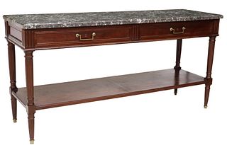 FRENCH LOUIS XVI STYLE MARBLE-TOP SERVER