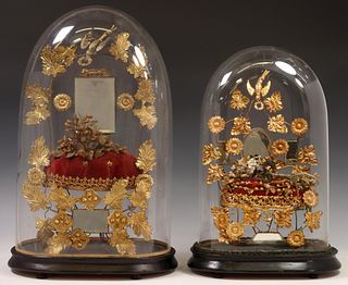 (2) FRENCH GLOBES DE MARIEE/ BRIDE'S GLOBES