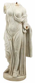 CLASSICAL STYLE MARBLE SCULPTURE APHRODITE, 48"H