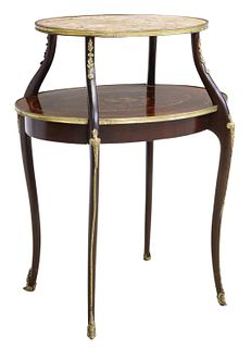 FRENCH LOUIS XV STYLE TWO-TIER SERVICE TABLE