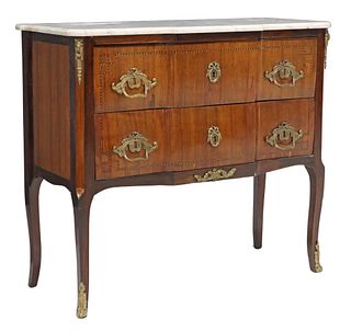 NEOCLASSICAL STYLE GILT-METAL MOUNTED COMMODE