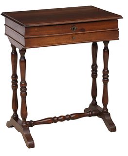 FRENCH MAHOGANY TRAVAILLEUSE WORK TABLE