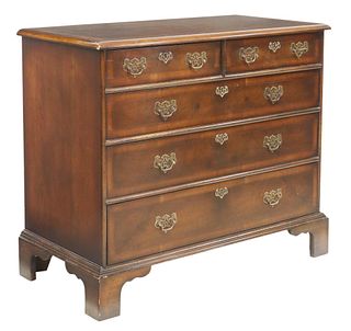 GEORGIAN STYLE CHEST OF FIVE DRAWERS