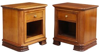 (2) FRENCH LOUIS PHILIPPE STYLE BEDSIDE CABINETS