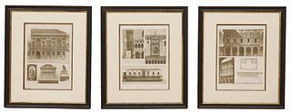(3) FRAMED ITALIAN ARCHITECTURAL HELIOGRAVURES