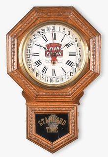 Gilbert Clock Co. Keen Kutter advertising wall clock