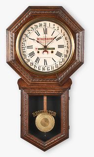 Sessions Clock Co. advertising clock for Winchester Repeating Arms