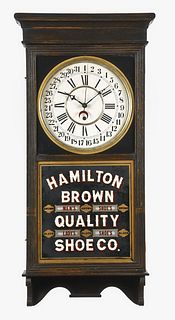 Sessions Clock Co. advertising clock for Hamilton Quality Shoe Co.