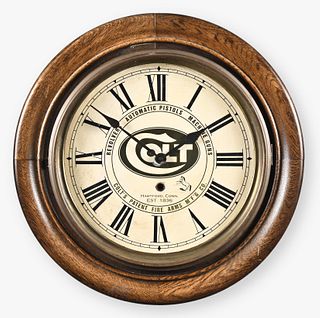 Sessions wall clock with Colt Firearms Mfg. Co. advertising