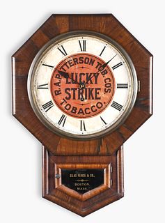 New Haven Clock Co. R.A. Patterson Tobacco advertising clock