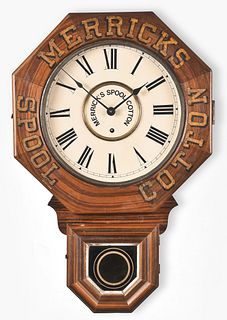 Merrick's Spool Cotton advertising clock