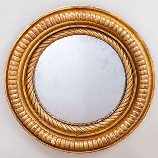 Victorian Giltwood Convex Mirror