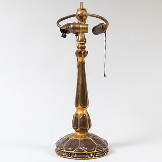 Tiffany Style Patinated Bronze Table Lamp Base