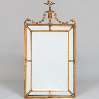 George III Style Carved Giltwood Mirror                                                                        