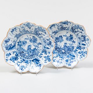 Pair of Chinese Blue and White Porcelain Dishes