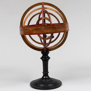 Ebonized Lithographed Wood Astrolab