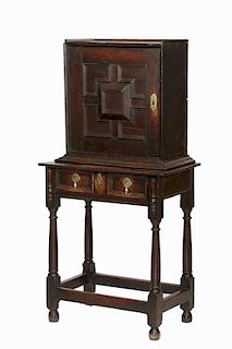 RARE EARLY ENGLISH SPICE CABINET