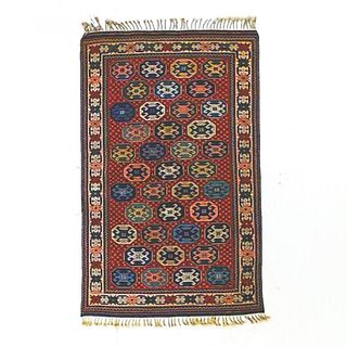 Caucasian Kazak Oriental Wool Rug 20th C, 72"L x 43"W