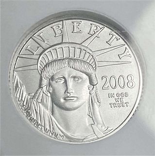 2008 American Eagle .9995 Platinum 1/10th ozt NGC MS70