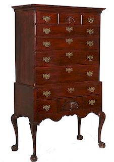 EXCEPTIONAL MASSACHUSETTS CHIPPENDALE HIGHBOY
