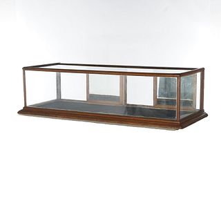 Antique Country Store Walnut Table Top Mirrored Display Case Circa 1900