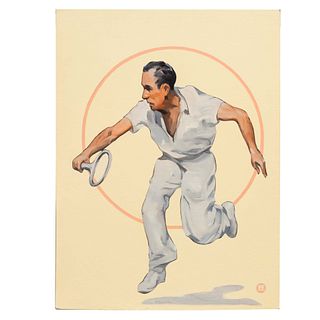 Painting, Frank Follmer, Tennis Player