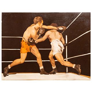 Painting, Frank Follmer, Boxing Match