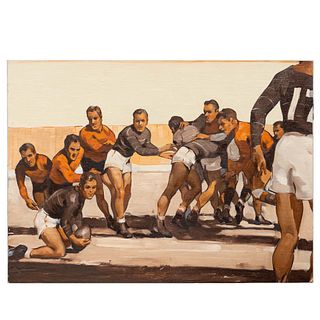 Painting, Frank Follmer, Rugby Match