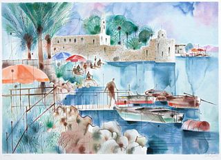 Shmuel Katz- Original Serigraph "Ancient Fort"