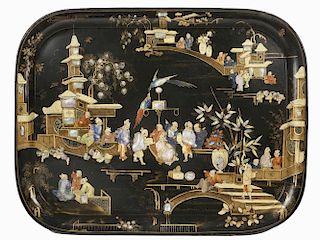 LACQUERED TIN TRAY