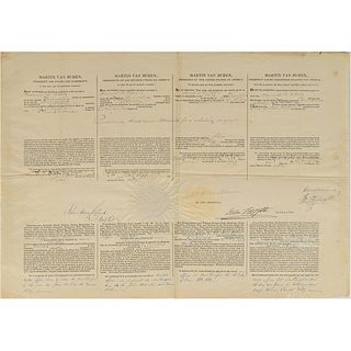 Martin Van Buren Document Signed as President